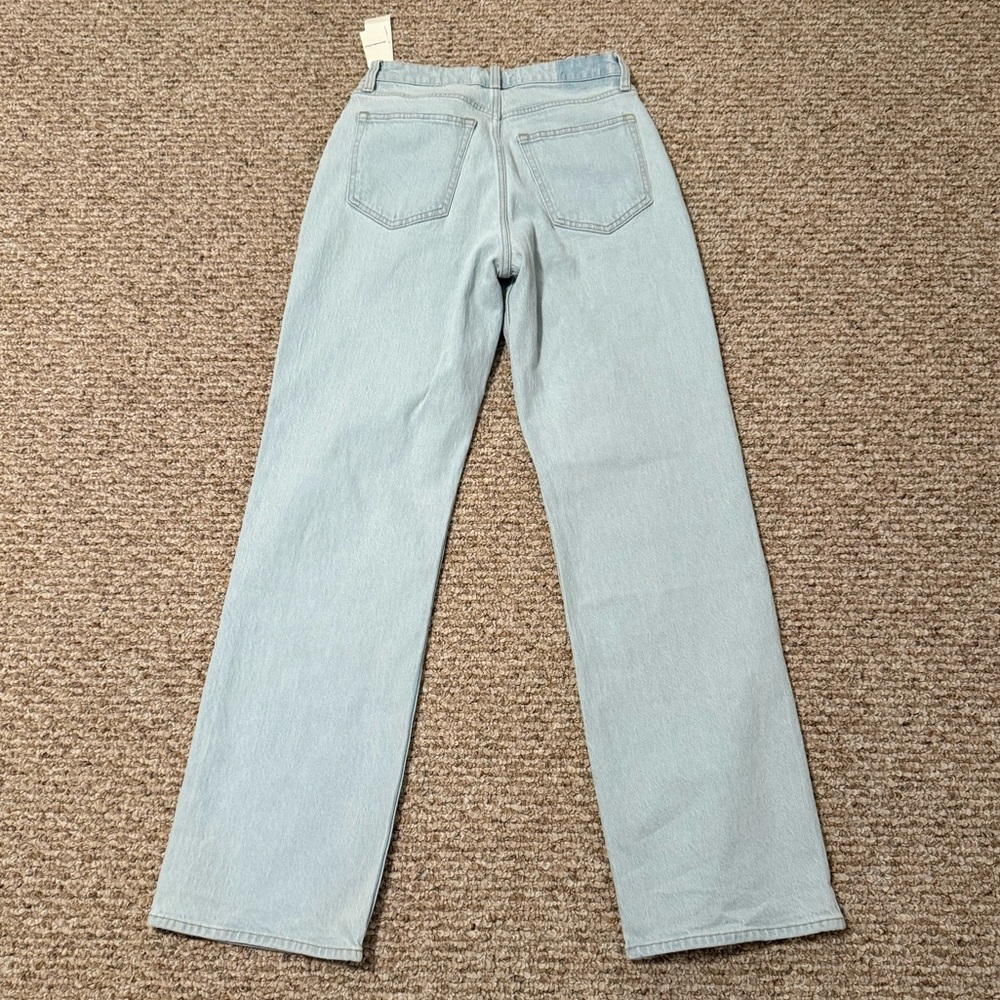 Abercrombie & Fitch Curve Love High Rise 90s Relaxed Jean - 27 Long - Light Wash - Picture 9 of 10